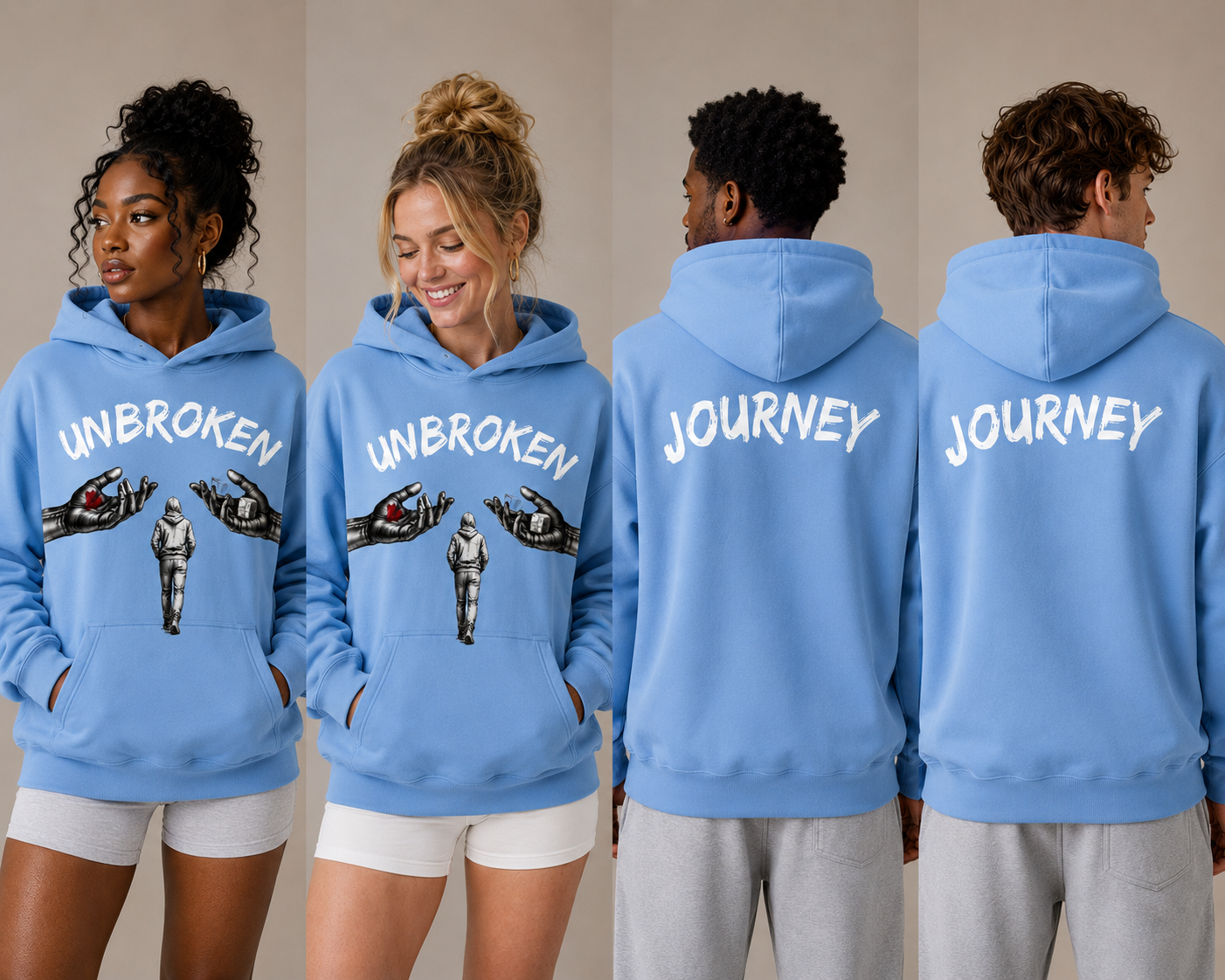 Carolina Blue/White Unbroken Journey Hoodie
