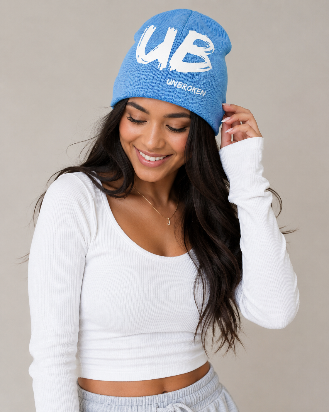 Carolina blue/white UB Beanie