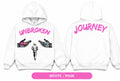 White/Pink Unbroken Journey Hoodie