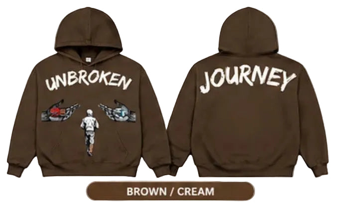 Brown/Cream Unbroken Journey Hoodie